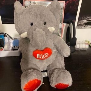 Elephant stuffed animal with heart